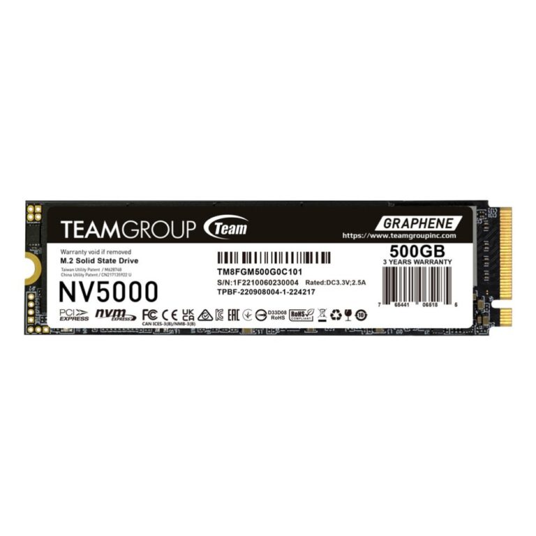 Team Group NV5000 500GB M.2 PCIe 4.0 NVMe SSD