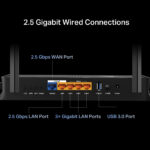 TP-Link Archer BE230 BE3600 Dual-Band Wi-Fi 7 Router 2.5 Gigabit Ethernet Black