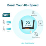 TP-Link Archer MR600 V2 Wireless Dual-Band Gigabit Router Wi-Fi 5 4G Black