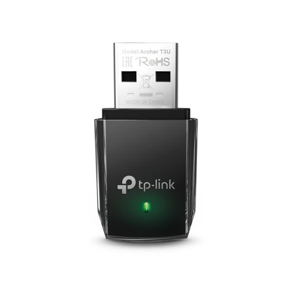 TP-Link Archer T3U Wi-Fi 5 Dual-Band Wireless USB Adapter 867 Mbit/s Black