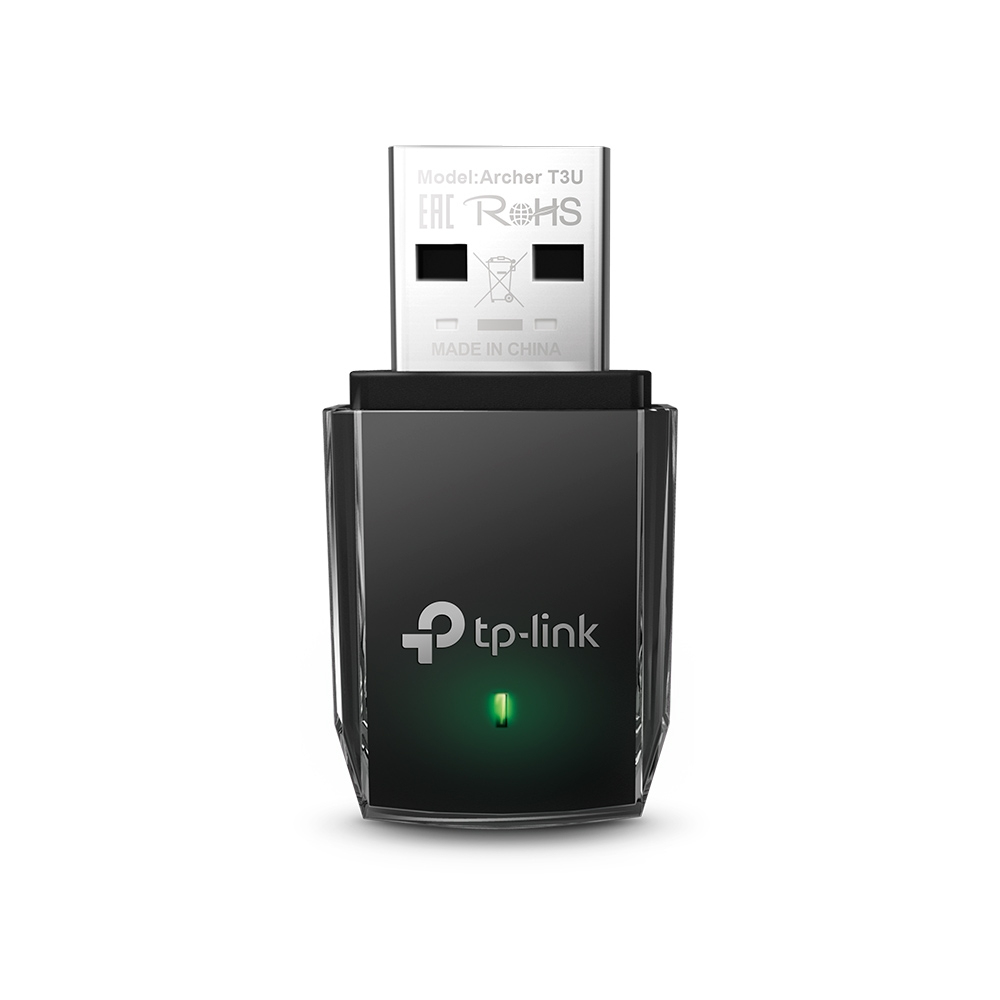 TP-Link Archer T3U Wi-Fi 5 Dual-Band Wireless USB Adapter 867 Mbit/s Black