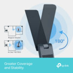 TP-Link Archer TXE70UH AXE5400 Wi-Fi 6E Tri-Band Wireless USB Adapter Black