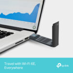 TP-Link Archer TXE70UH AXE5400 Wi-Fi 6E Tri-Band Wireless USB Adapter Black