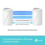 TP-Link Deco BE9300 Tri-Band Whole Home Mesh Wi-Fi 7 System, 9300 Mbps, 3 Pack, White