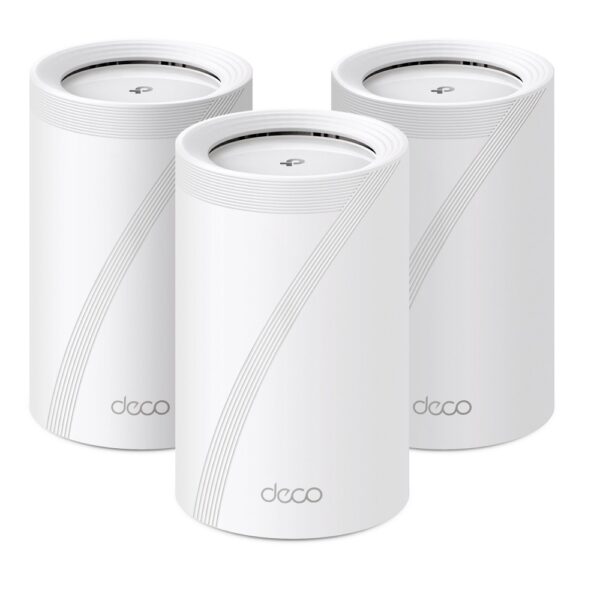 TP-Link Deco BE9300 Tri-Band Whole Home Mesh Wi-Fi 7 System, 9300 Mbps, 3 Pack, White