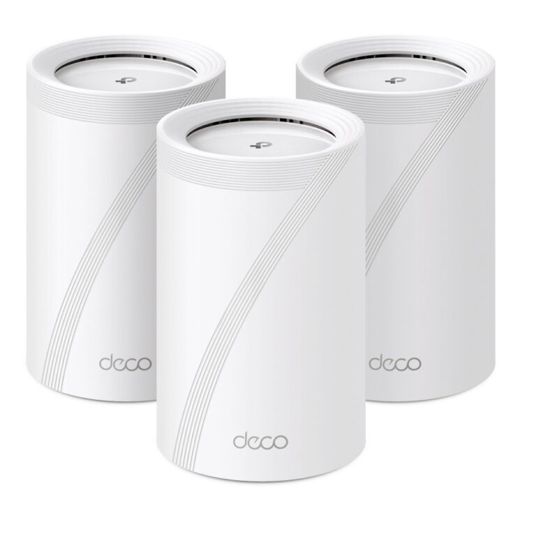 TP-Link Deco BE9300 Tri-Band Whole Home Mesh Wi-Fi 7 System, 9300 Mbps, 3 Pack, White