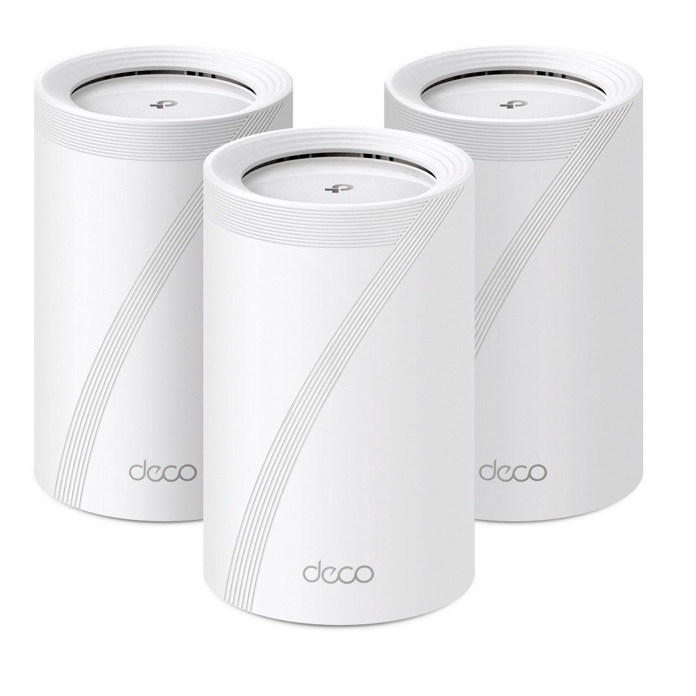 TP-Link Deco BE9300 Tri-Band Whole Home Mesh Wi-Fi 7 System, 9300 Mbps, 3 Pack, White TP-Link Deco BE9300 Tri-Band Whole Home Mesh Wi-Fi 7 System, 9300 Mbps, 3 Pack, White
