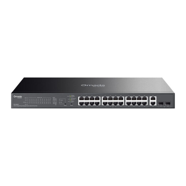 TP-Link ES228GP Managed L2 Gigabit Ethernet PoE+ Network Switch 24x PoE+ 2x SFP Rackmount Black