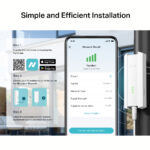 TP-Link NE211-Outdoor 5G Gateway/Controller, IP67 Weatherproof, 3.4 Gbps, PoE, Wall Mount, White