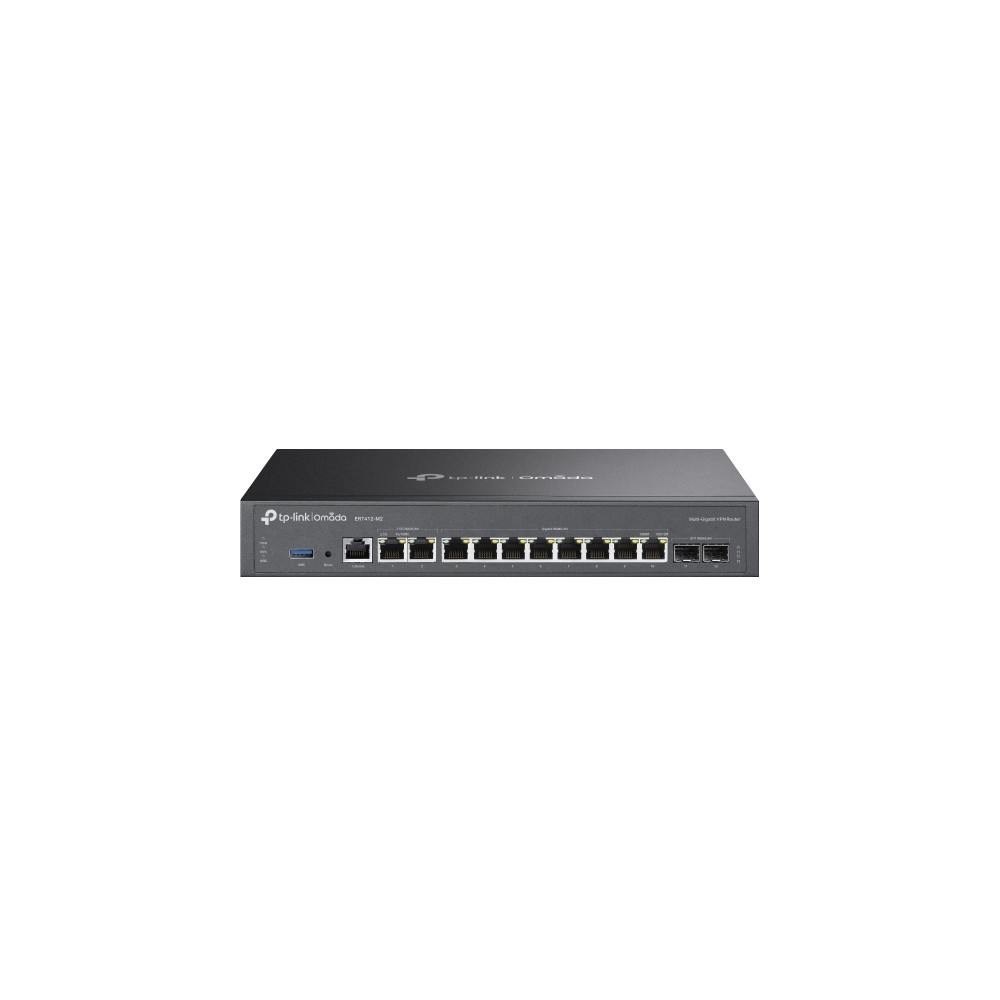 TP-Link Omada ER7212PC Multi-Gigabit VPN Router with 2x 2.5GbE, 10x GbE, 80 VPN Tunnels, Rackmount, Black TP-Link Omada ER7212PC Multi-Gigabit VPN Router with 2x 2.5GbE, 10x GbE, 80 VPN Tunnels, Rackmount, Black