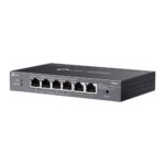 TP-Link Omada ES206GP Managed Gigabit PoE+ Network Switch, 6 Ports, 65W Budget, Black