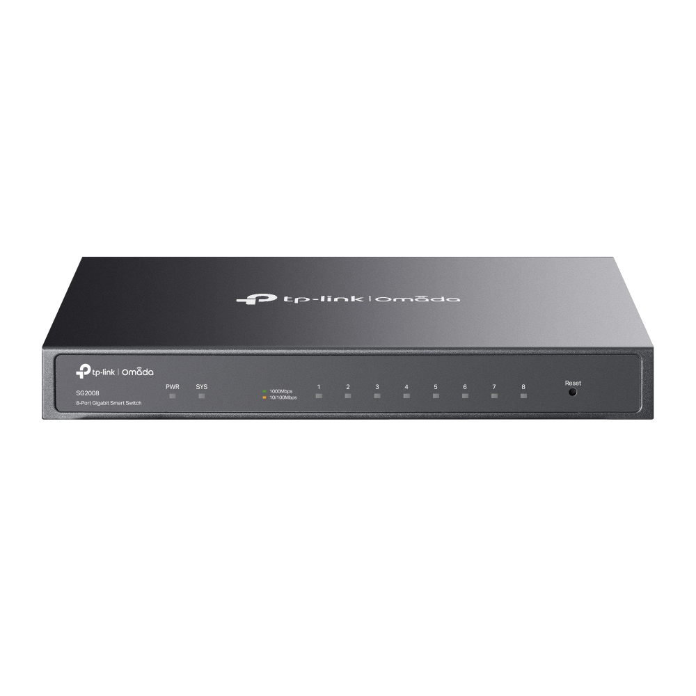 TP-Link Omada Gigabit Smart Switch 8-Port L2/L2+ Managed Cloud-Managed Fanless Black TP-Link Omada Gigabit Smart Switch 8-Port L2/L2+ Managed Cloud-Managed Fanless Black