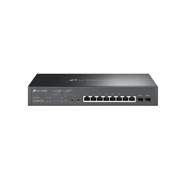 TP-Link Omada Gigabit Smart Switch with 8 PoE+ Ports, 2 SFP Slots, L2/L2+, 150W Budget