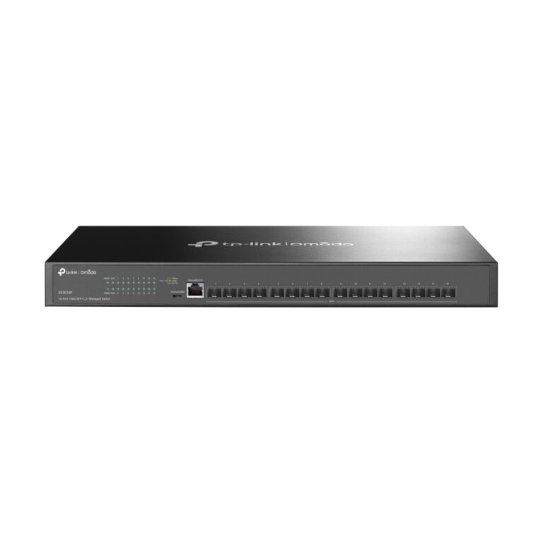 TP-Link Omada L2+ Managed Switch 16-Port 10GE SFP+ L2+/L3 Static Routing 320Gbps Black
