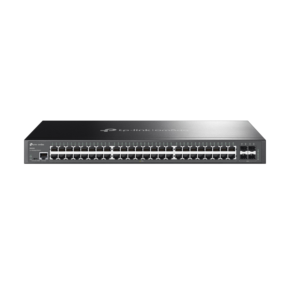 TP-Link Omada L2+ Managed Switch 48x Gigabit Ethernet Ports 4x SFP Slots Cloud Managed TP-Link Omada L2+ Managed Switch 48x Gigabit Ethernet Ports 4x SFP Slots Cloud Managed
