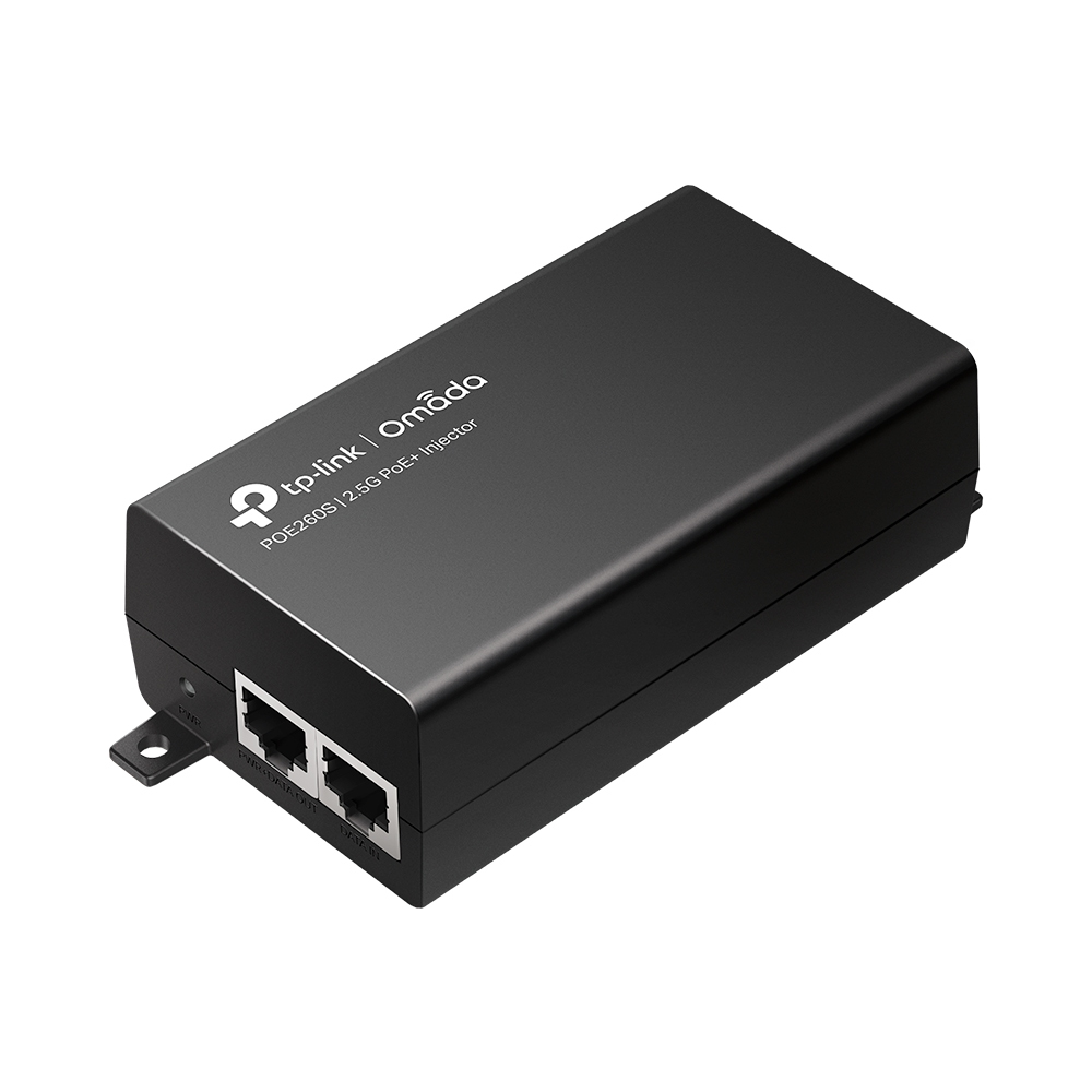 TP-Link Omada POE260S 2.5G PoE+ Injector Adapter 30W Wall Mountable Black TP-Link Omada POE260S 2.5G PoE+ Injector Adapter 30W Wall Mountable Black