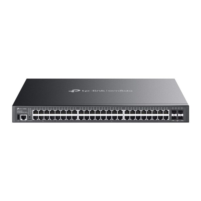 TP-Link Omada SG5452XMPP L3 Managed PoE++ Network Switch 48x Gigabit PoE Ports 4x 10G SFP+ Black