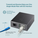 TP-Link Omada TL-FC111B-20 Bi-Directional WDM Fiber Media Converter 100 Mbps SC Single-mode 20km