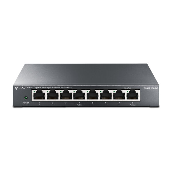 TP-Link Omada TL-RP108GE 8-Port Gigabit Managed Reverse PoE Switch Black
