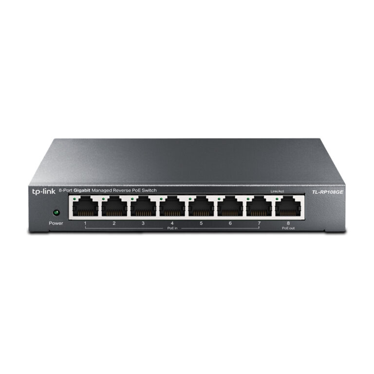 TP-Link Omada TL-RP108GE 8-Port Gigabit Managed Reverse PoE Switch Black
