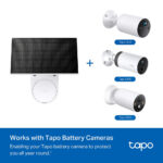 TP-Link Tapo A201 Solar Panel for Tapo Battery Cameras, 2.5W, 5.2V, IP65, White