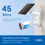 TP-Link Tapo A201 Solar Panel for Tapo Battery Cameras, 2.5W, 5.2V, IP65, White