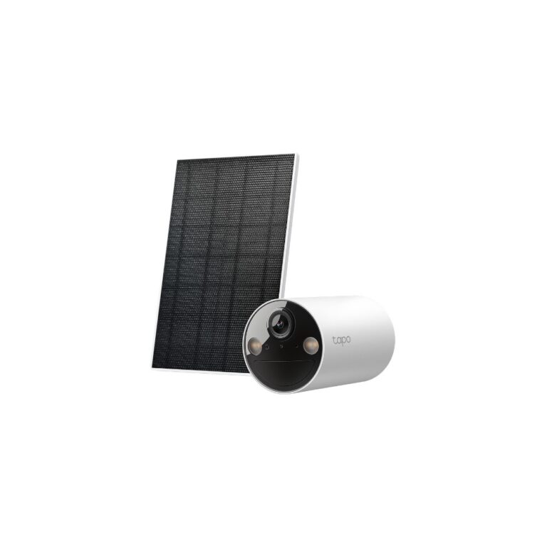 TP-Link Tapo C410 Kit Solar-Powered Wireless Outdoor 3MP 2K Security Camera with Night Vision & 2-Way Audio, White