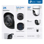 TP-Link Tapo C510W Outdoor Pan/Tilt Security Wi-Fi Camera 3 MP IP65 White, Black