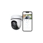 TP-Link Tapo C510W V2 Outdoor Pan/Tilt Security Camera, IP65, 2K 2304x1296, Night Vision, Wi-Fi, 2-Way Audio