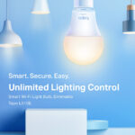 TP-Link Tapo L510E Smart LED Dimmable Light Bulb A27, 806lm, 2700K, Wi-Fi, White, 2-Pack
