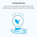 TP-Link Tapo L510E Smart LED Dimmable Light Bulb A27, 806lm, 2700K, Wi-Fi, White, 2-Pack