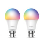 TP-Link Tapo L530B Smart Wi-Fi LED Light Bulb 2-Pack, B22, Variable Colour, Dimmable, 806 lm