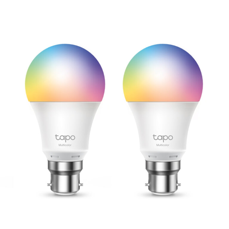 TP-Link Tapo L530B Smart Wi-Fi LED Light Bulb 2-Pack, B22, Variable Colour, Dimmable, 806 lm