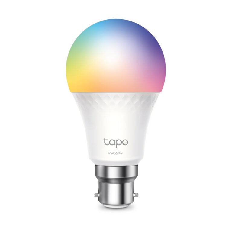 TP-Link Tapo L535B Smart Wi-Fi LED Light Bulb, B22, 1055lm, Dimmable, Multicolour, White