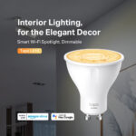 TP-Link Tapo L610 Smart Wi-Fi Spotlight Dimmable GU10 50W Equivalent Bulb 4-Pack White