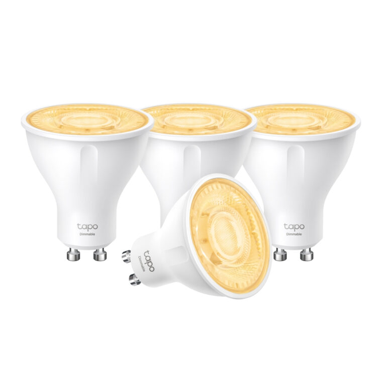 TP-Link Tapo L610 Smart Wi-Fi Spotlight Dimmable GU10 50W Equivalent Bulb 4-Pack White