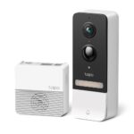 TP-Link Tapo Smart Video Doorbell Camera Kit 2K 5MP Wireless Black White
