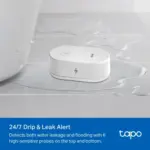 TP-Link Tapo T300 Smart Water Leak Sensor with 90 dB Alarm, Wireless, Wi-Fi, IP67, Indoor Only