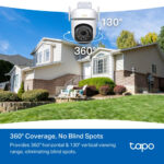 TP-Link Tapo TC43 V2 Spherical IP Security Camera 5MP 3K 30fps Wi-Fi 6 IP66 Black & White