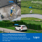 TP-Link Tapo TC43 V2 Spherical IP Security Camera 5MP 3K 30fps Wi-Fi 6 IP66 Black & White