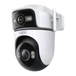 TP-Link Tapo TC47 Outdoor Dual Lens Pan/Tilt Security Camera Wi-Fi 6 Gigabit Ethernet 2304 x 1296 Black White