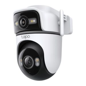 TP-Link Tapo TC47 Outdoor Dual Lens Pan/Tilt Security Camera Wi-Fi 6 Gigabit Ethernet 2304 x 1296 Black White