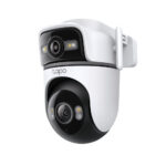 TP-Link Tapo TC47 Outdoor Dual Lens Pan/Tilt Security Camera Wi-Fi 6 Gigabit Ethernet 2304 x 1296 Black White