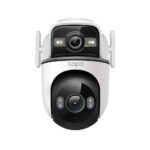 TP-Link Tapo TC47 Outdoor Dual Lens Pan/Tilt Security Camera Wi-Fi 6 Gigabit Ethernet 2304 x 1296 Black White