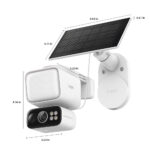 TP-Link Tapo TC50K Floodlight Pan/Tilt 2K 3MP Solar-Powered Outdoor Security Camera Kit White