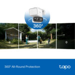 TP-Link Tapo TC50K Floodlight Pan/Tilt 2K 3MP Solar-Powered Outdoor Security Camera Kit White
