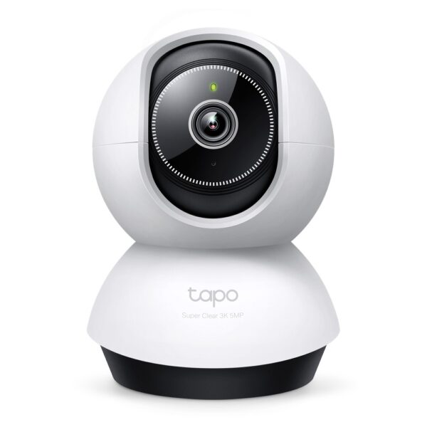 TP-Link Tapo TC74 Bulb IP Security Camera 5MP 2880x1620 Wireless Indoor Pan/Tilt Black/White