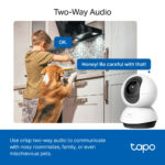TP-Link Tapo TC74 Bulb IP Security Camera 5MP 2880x1620 Wireless Indoor Pan/Tilt Black/White