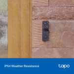 TP-Link Tapo TD20 2K 3MP Wi-Fi Video Doorbell with 5200mAh Battery & IP54 Weatherproof Black