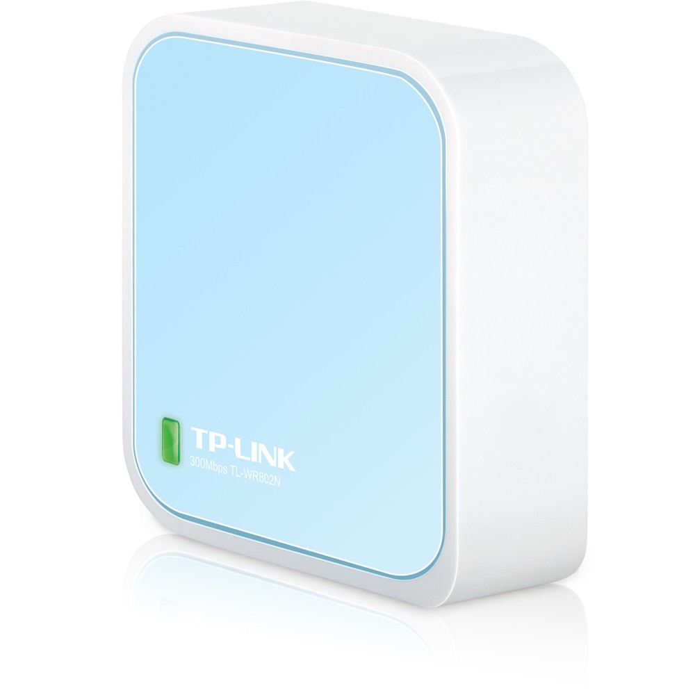 TP-Link TL-WR802N N300 Wireless Portable Router Single-band 2.4 GHz Fast Ethernet Blue/White TP-Link TL-WR802N N300 Wireless Portable Router Single-band 2.4 GHz Fast Ethernet Blue/White